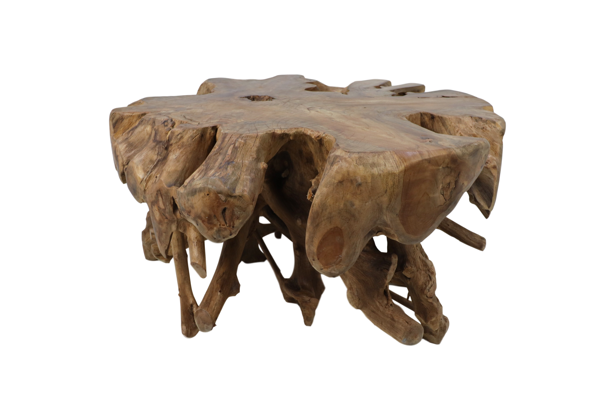 Table basse Spider - Racine de Teck 80*80*40 | Leroy Merlin
