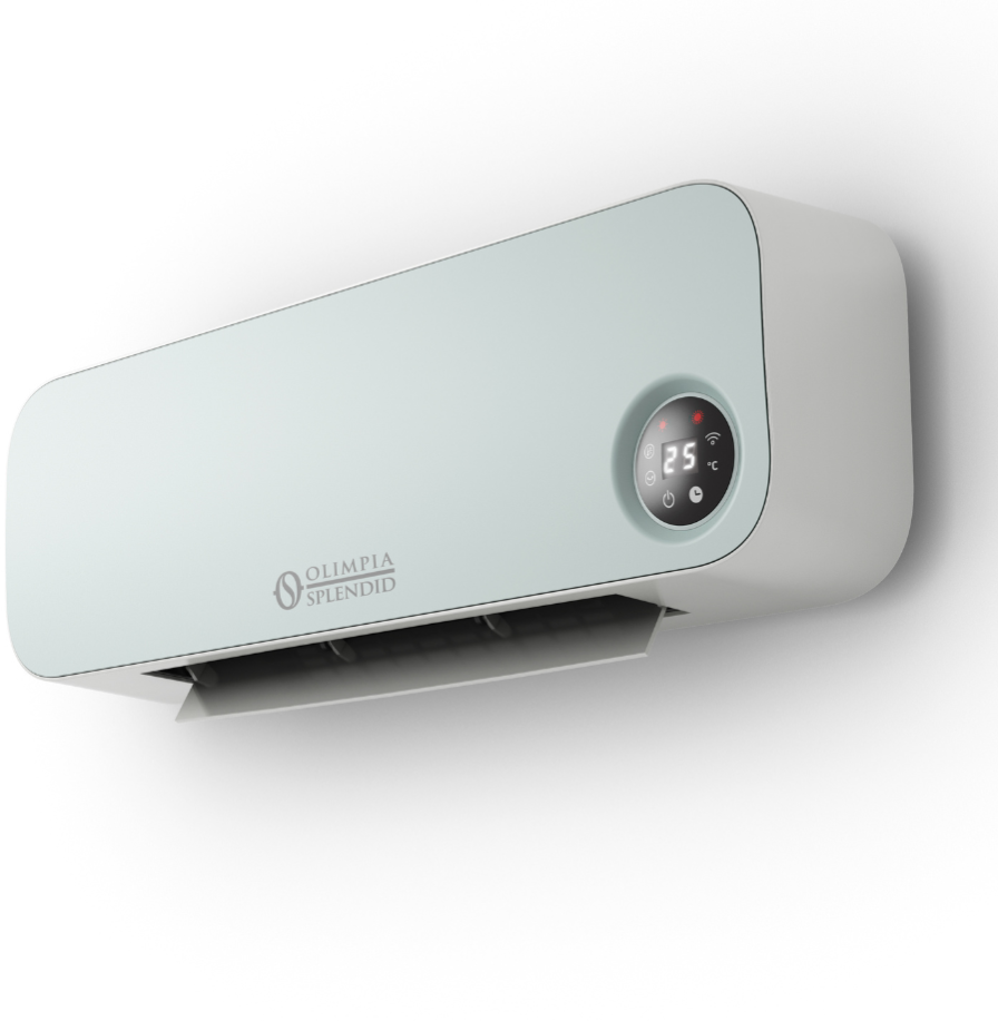 Termoventilatore Ceramico A Parete 1500W – Riscaldatore Elettrico Con Telecomando, 3 Livelli Di Potenza (5W-1000W-1500W), Protezione Antiribaltamento, Per Bagno E Camera