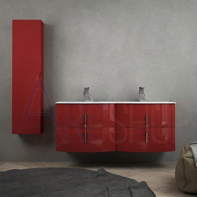 Mobile bagno moderno doppio lavabo - 140 cm | Leroy Merlin Mobile bagno moderno doppio lavabo - 140 cm | Leroy Merlin