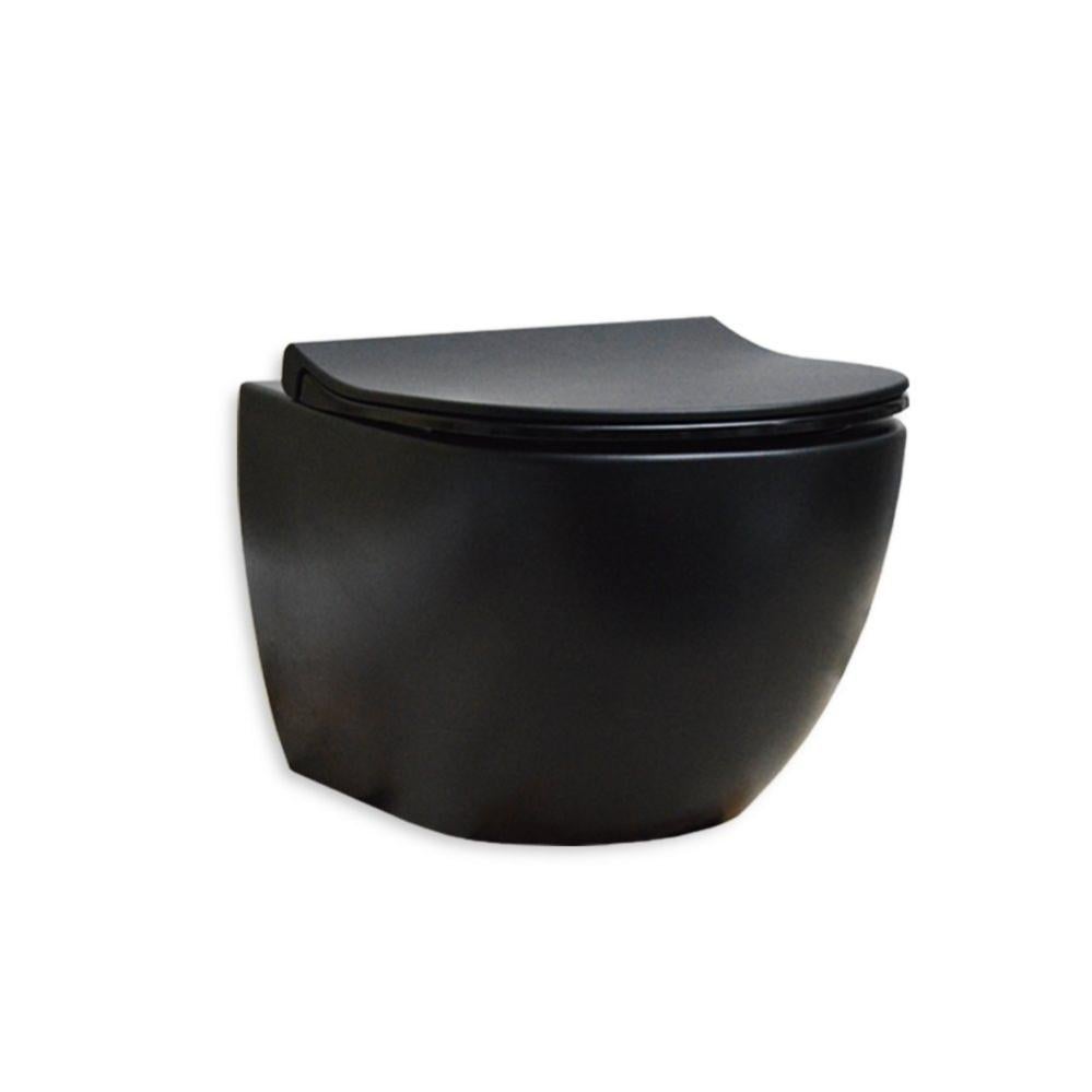 Croydex Set WC Butler – Porta Rotoli E Scopino In Nero Opaco/Legno, 4 In 1 Con Mensola