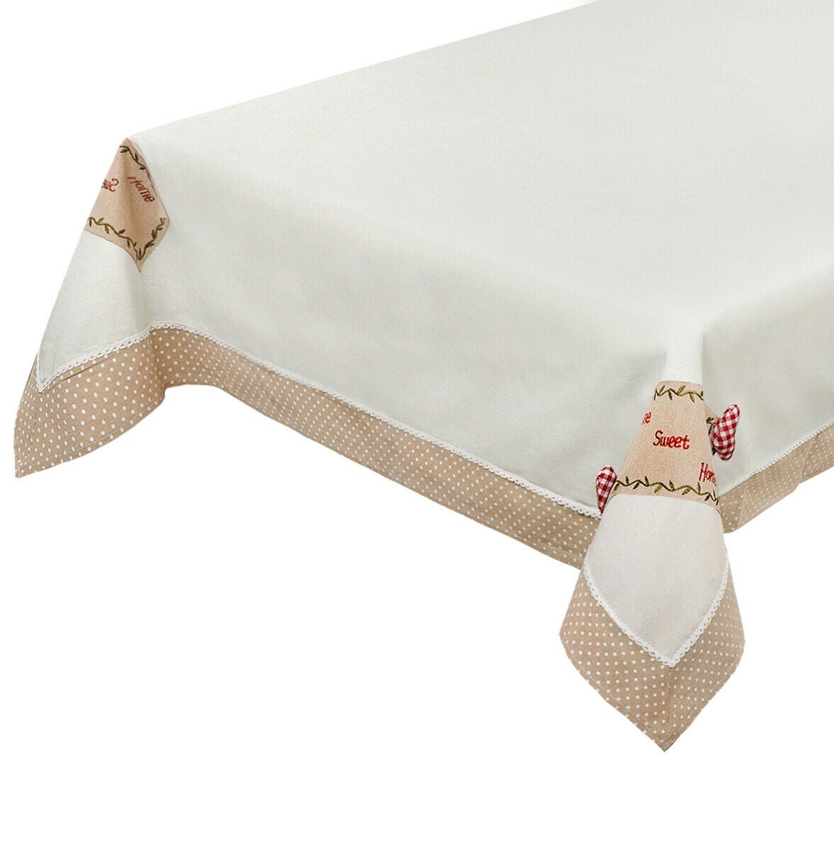 Runner 140x40 centrotavola rettangolare Shabby Chic fantasia Edera cot