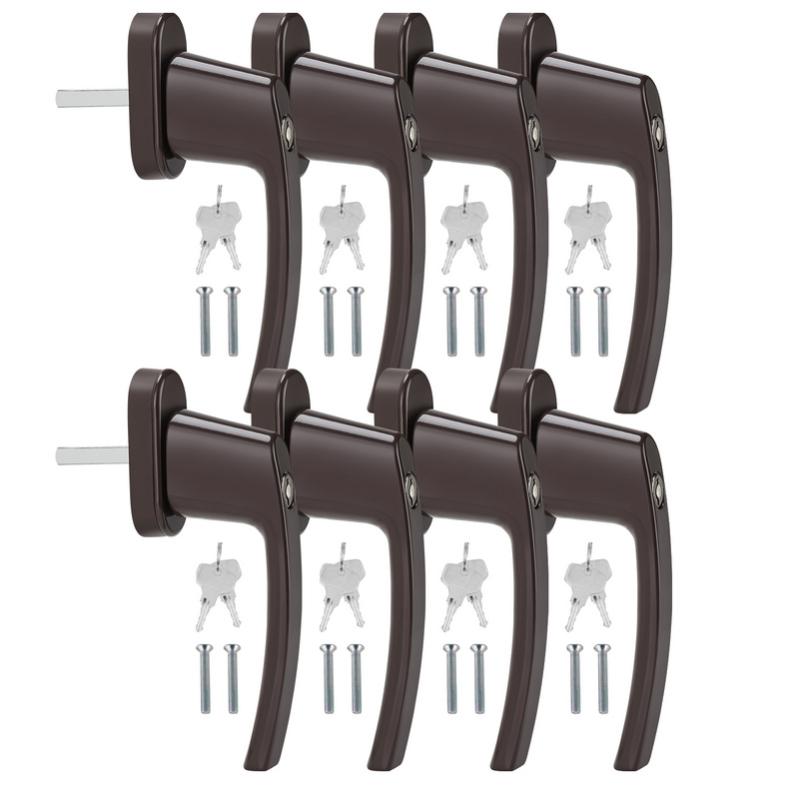 La Maniglia Della Finestra 12x Con Serratura Può Essere Chiusa In Alluminio A Chiave Bianca