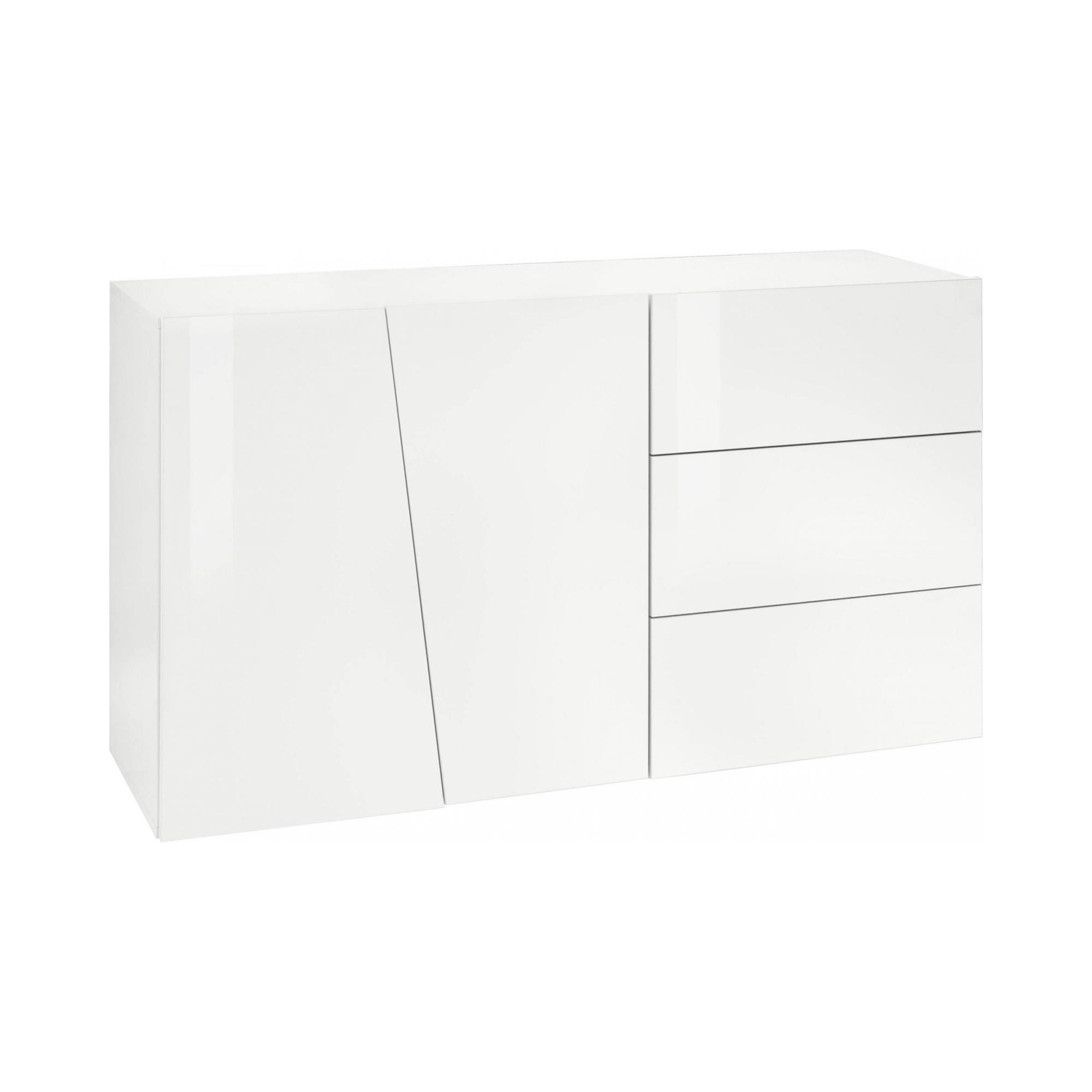 Credenza in Rattan, con 3 Cassetti e 3 Ante Scorrevoli in Effetto Credenza in Rattan, con 3 Cassetti e 3 Ante Scorrevoli in Effetto