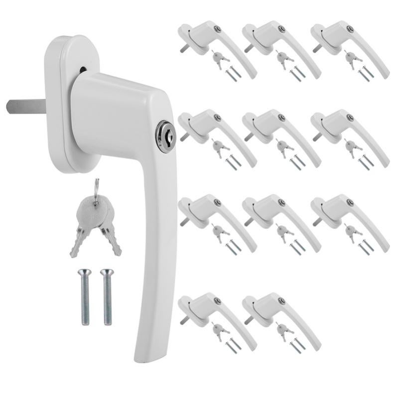 Manovella Finestrino Auto In Lega Alluminio Rossa, Set Da 2 Con 4 Adattatori Per Albero (scanalato, Quadrato, Rotondo)