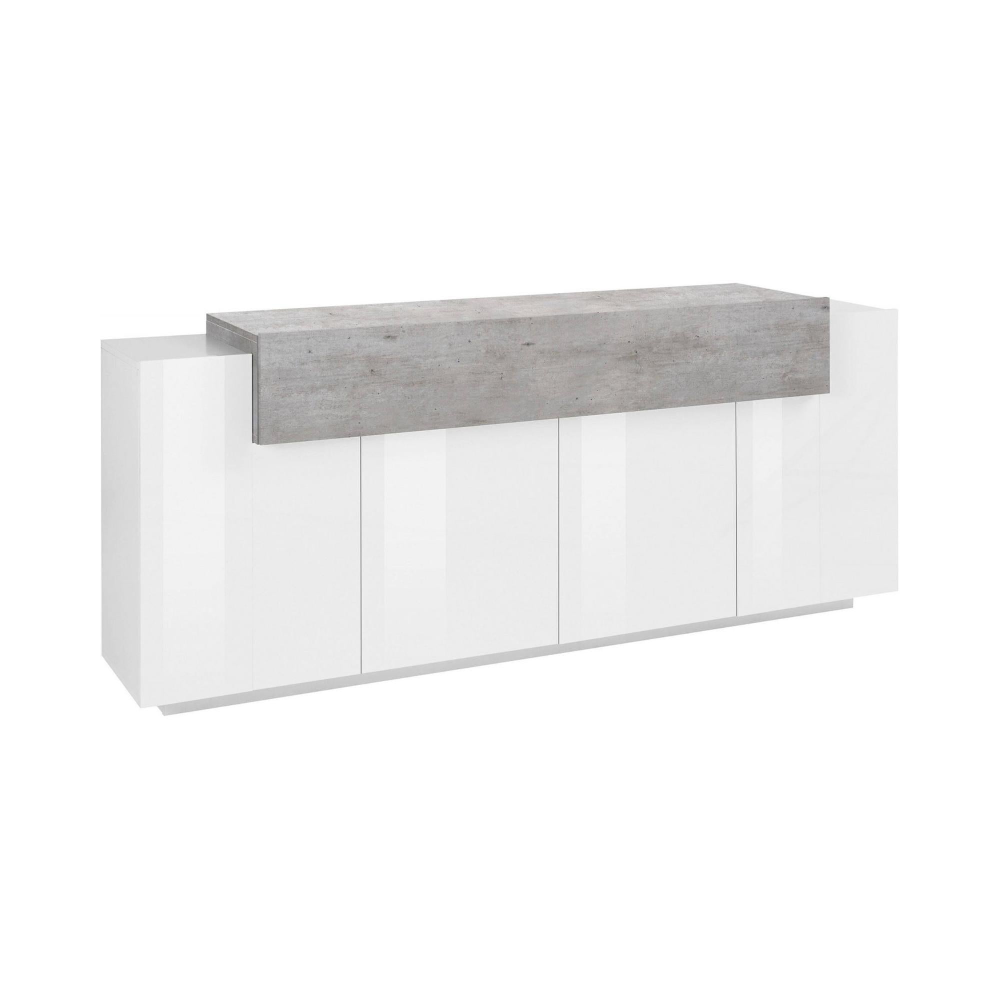Dgerl Credenza, Credenza cucina con 4 ante, Credenza soggiorno, 100