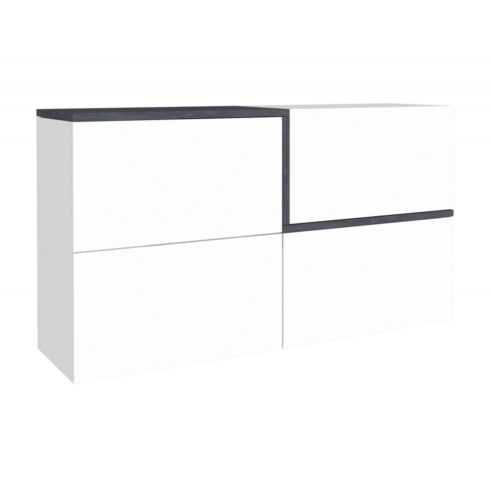 Daabe Credenza, Credenza cucina con 4 ante battenti, Credenza soggiorno