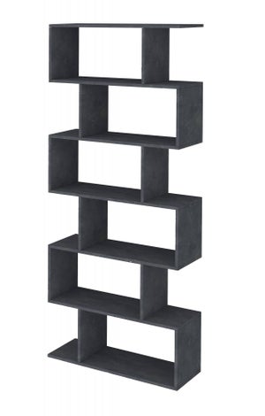 Skraut Home - Scaffale libreria a parete -, contemporaneo, 8 scompartimenti  portaoggeti, montaggio orizzontale e verticale, bianco mate, dimensioni:  68,5x161x25cm di profondità