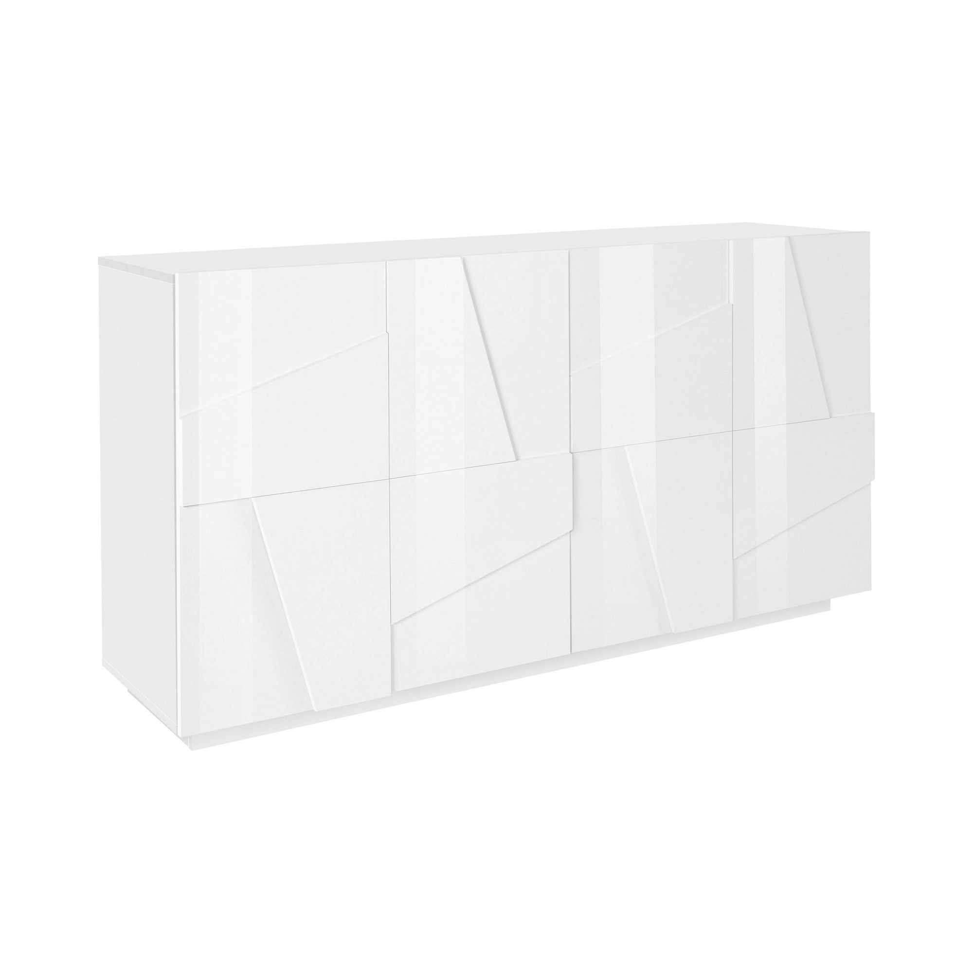 Dlanzar Credenza, Credenza cucina con 4 ante, Credenza soggiorno, 100