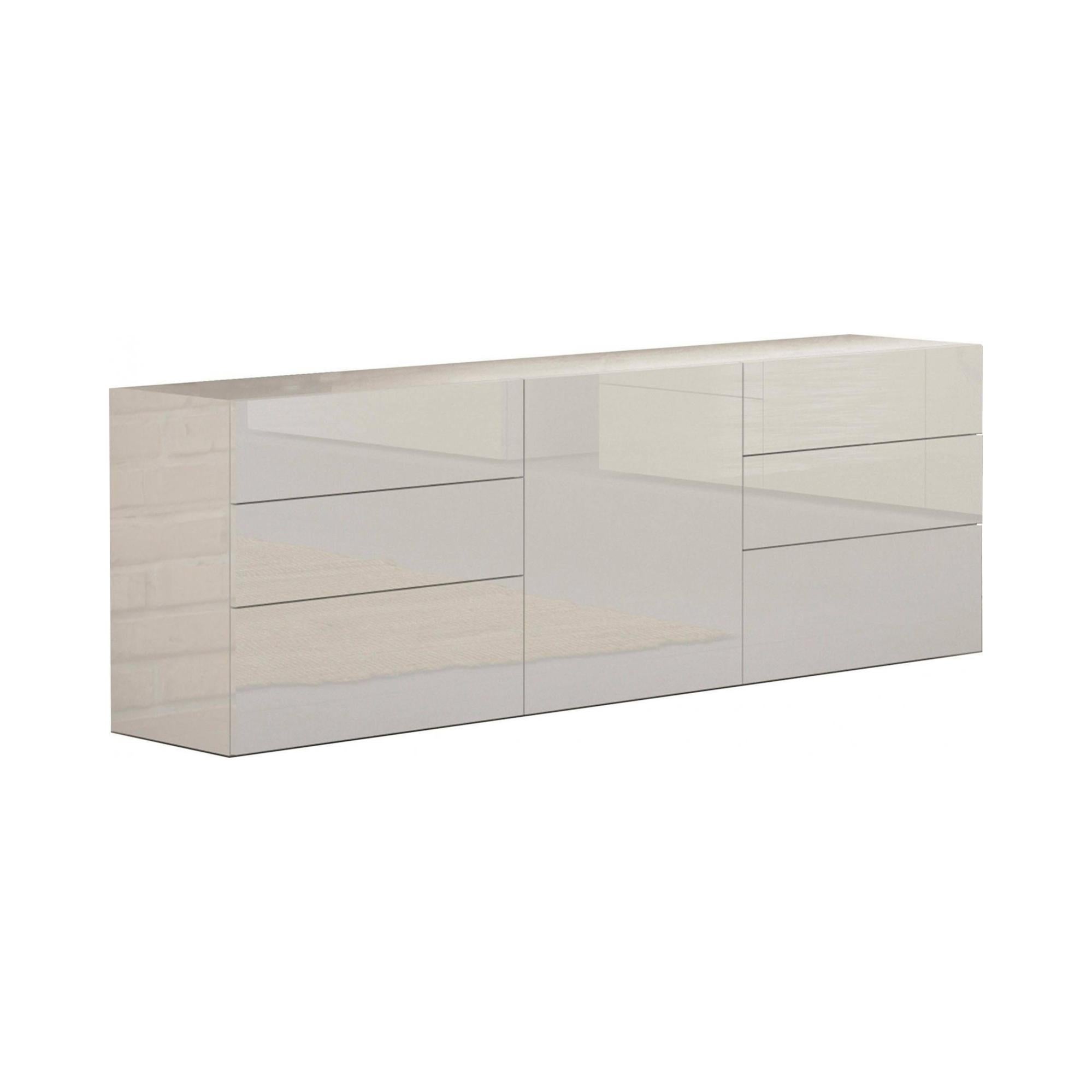 Dciss Credenza, Credenza cucina con 1 anta e 6 cassetti, Credenza