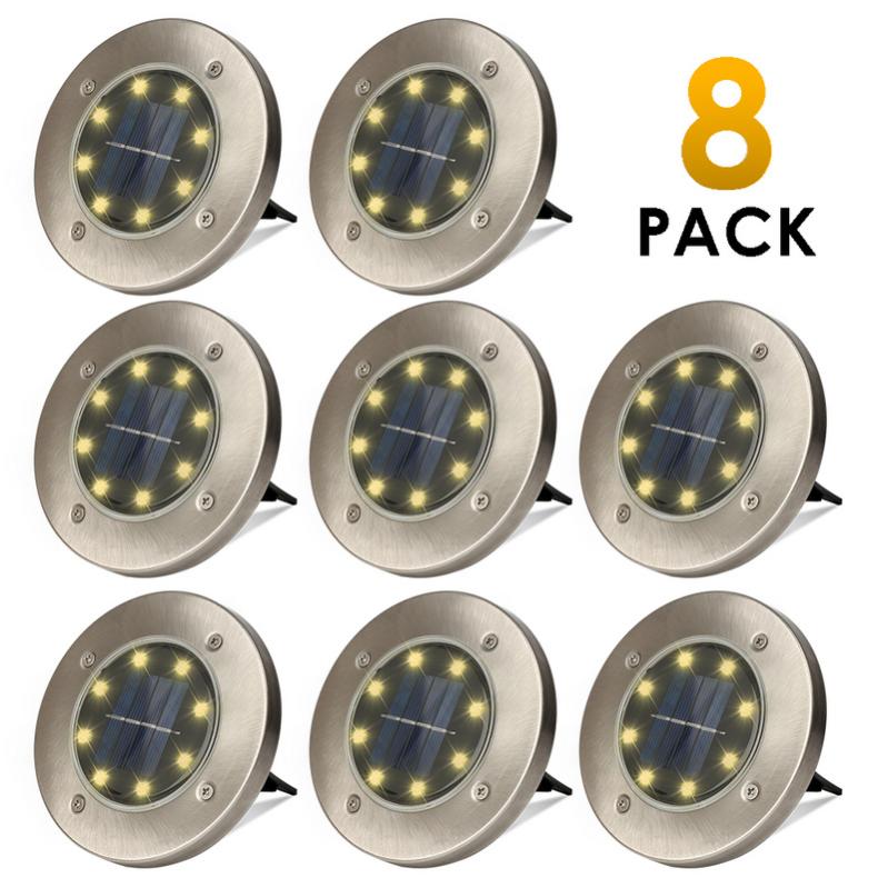 Faretto Da Terra A Luce Solare A LED 4X Decorazione Da Giardino IP65 - Foto 8