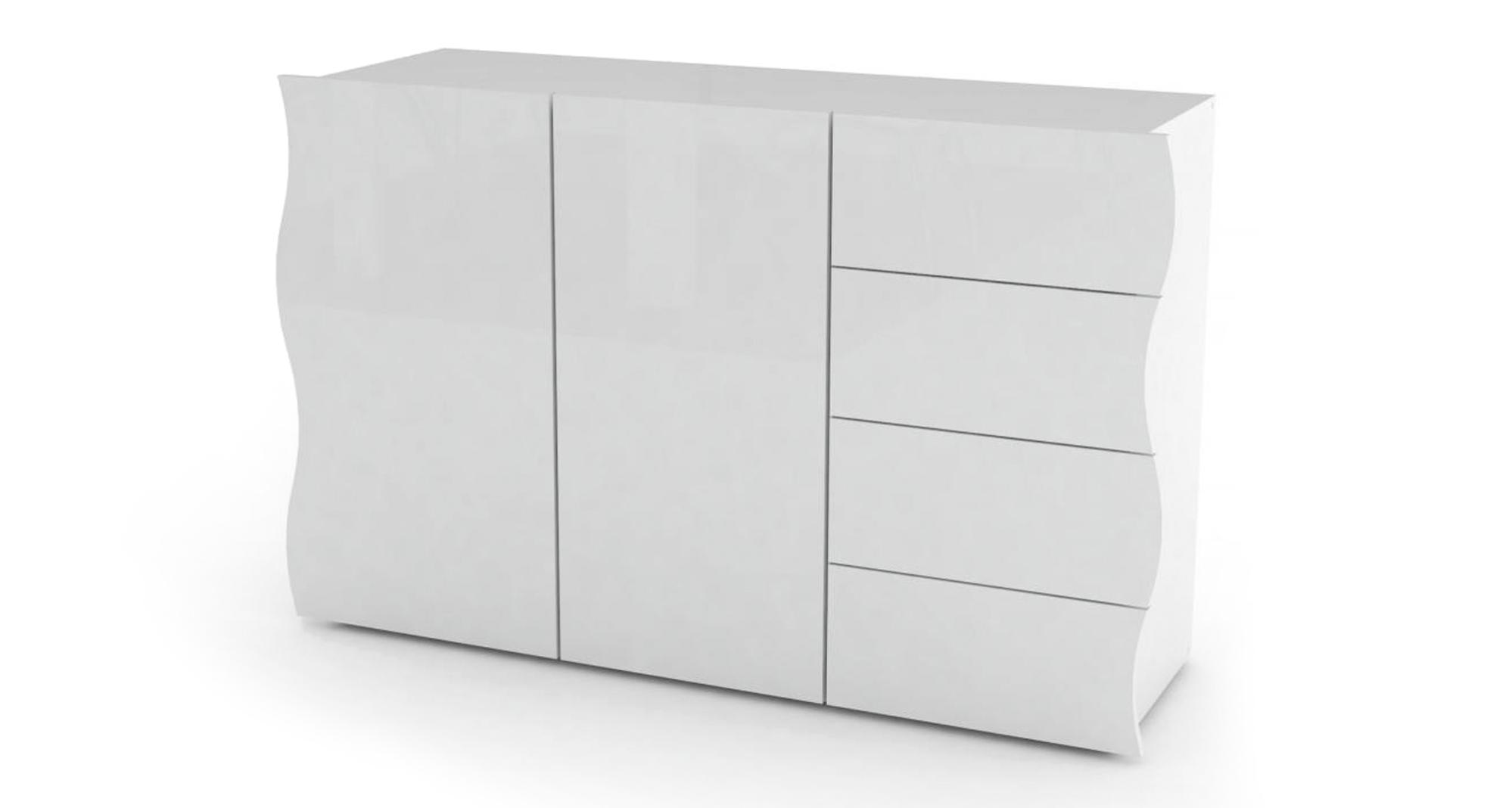 Dmarasc Credenza, Credenza cucina con 2 ante e 4 cassetti, Credenza