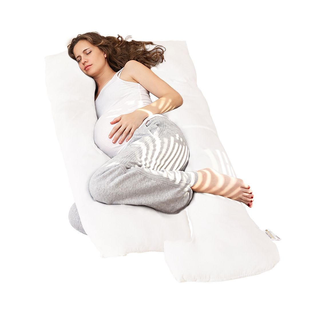 Oreiller de grossesse et d'allaitement - aide a l'endormissement, support  et soutien vertebres
