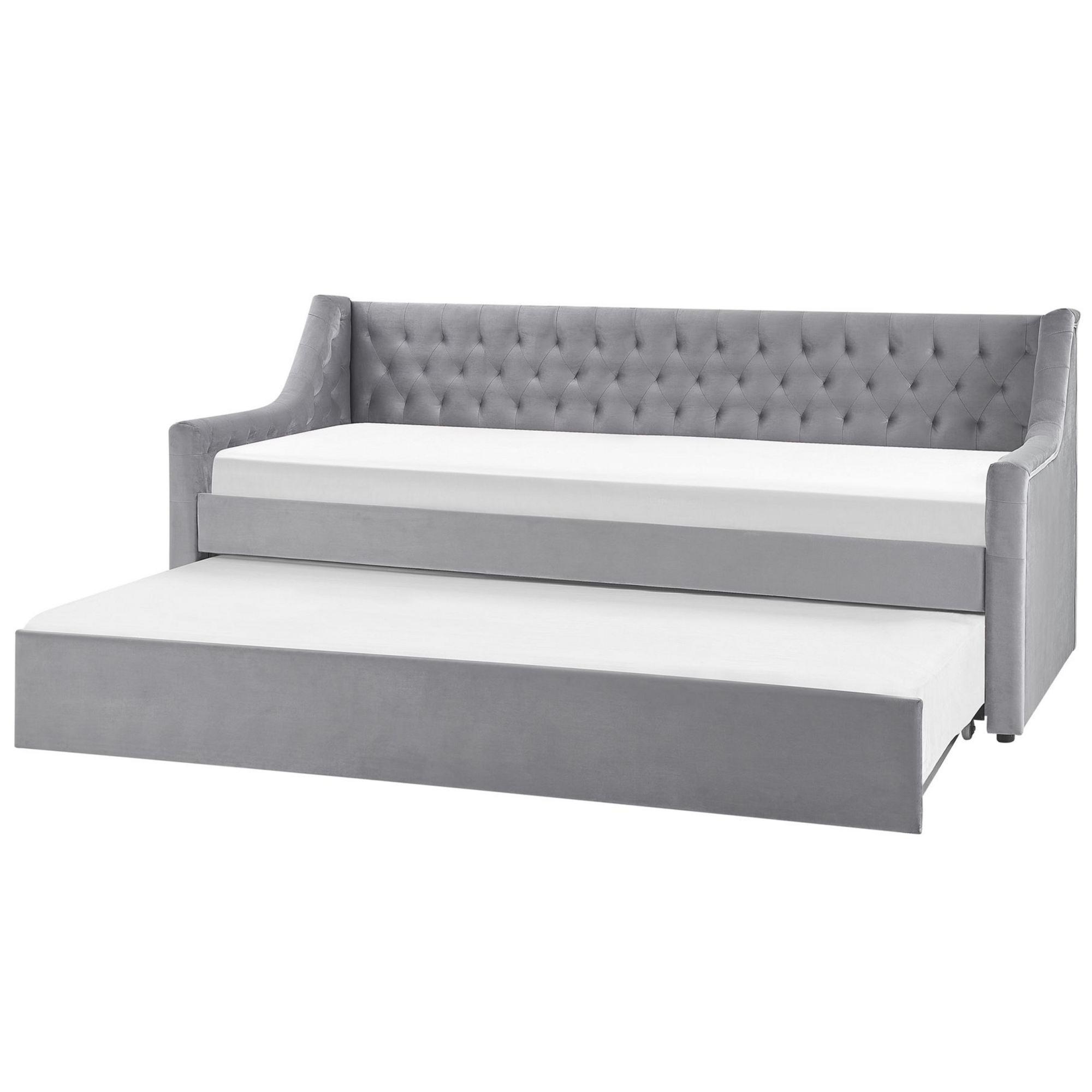 VidaXL Cornice Letto Ad Angolo In Velluto Grigio Scuro: Misura 80x200 Cm, Salvaspazio, Divano E Letto 2 In 1