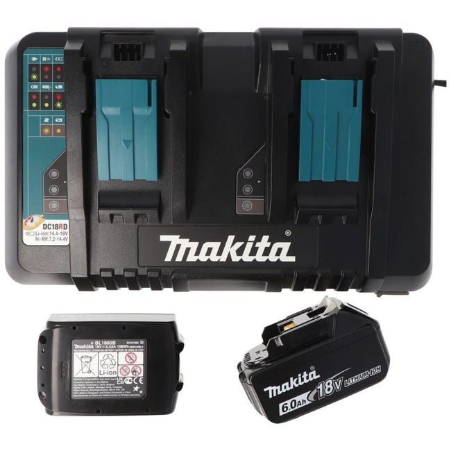 Makita 18 V Power Source KIT avec 2x Batteries 5 Ah + Chargeur double DC 18  RD