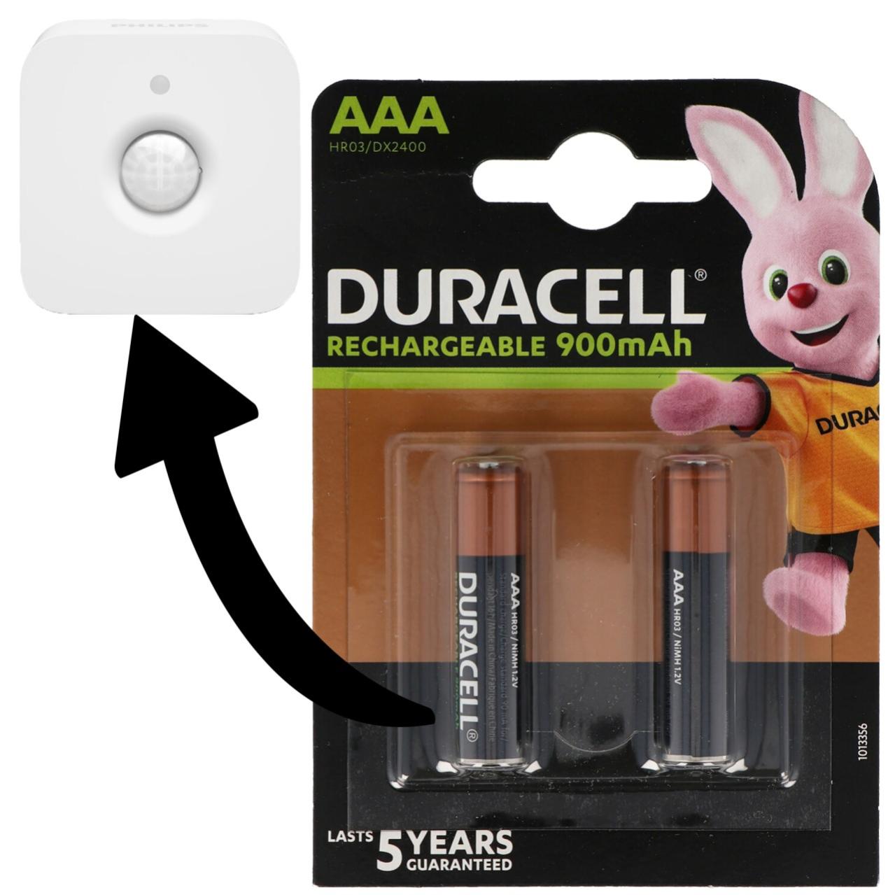 Batterie adaptée pour Philips HUE Motion Indoor Sensor 2x Panasonic