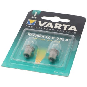 2 AMPOULE POUR LAMPE DE POCHE NORMAL 3.5 V 0.2 A VARTA 714 DOUILLE A VIS