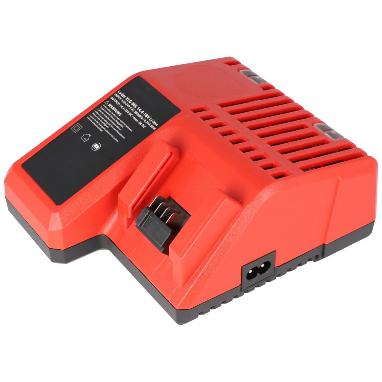 Chargeur rapide adapté à la batterie Milwaukee M18, charge la batterie