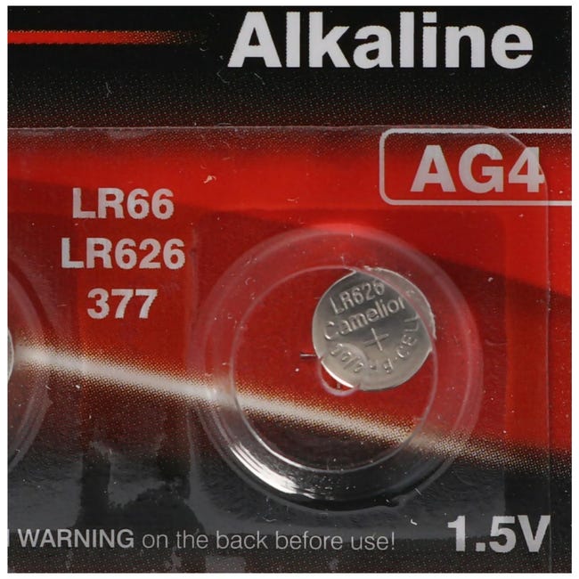 6 Piles Bouton Alcaline AG4 / LR626 / LR66 / 376 / 377 / SR626 W