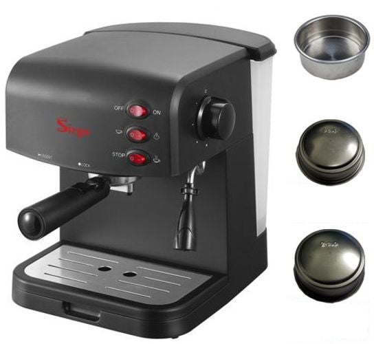 Macchina per Caffe Espresso e Cappuccino caffe in polvere Crema Expresso 15bar  850W Macchina per Caffe Espresso e Cappuccino caffe in polvere Crema Ex