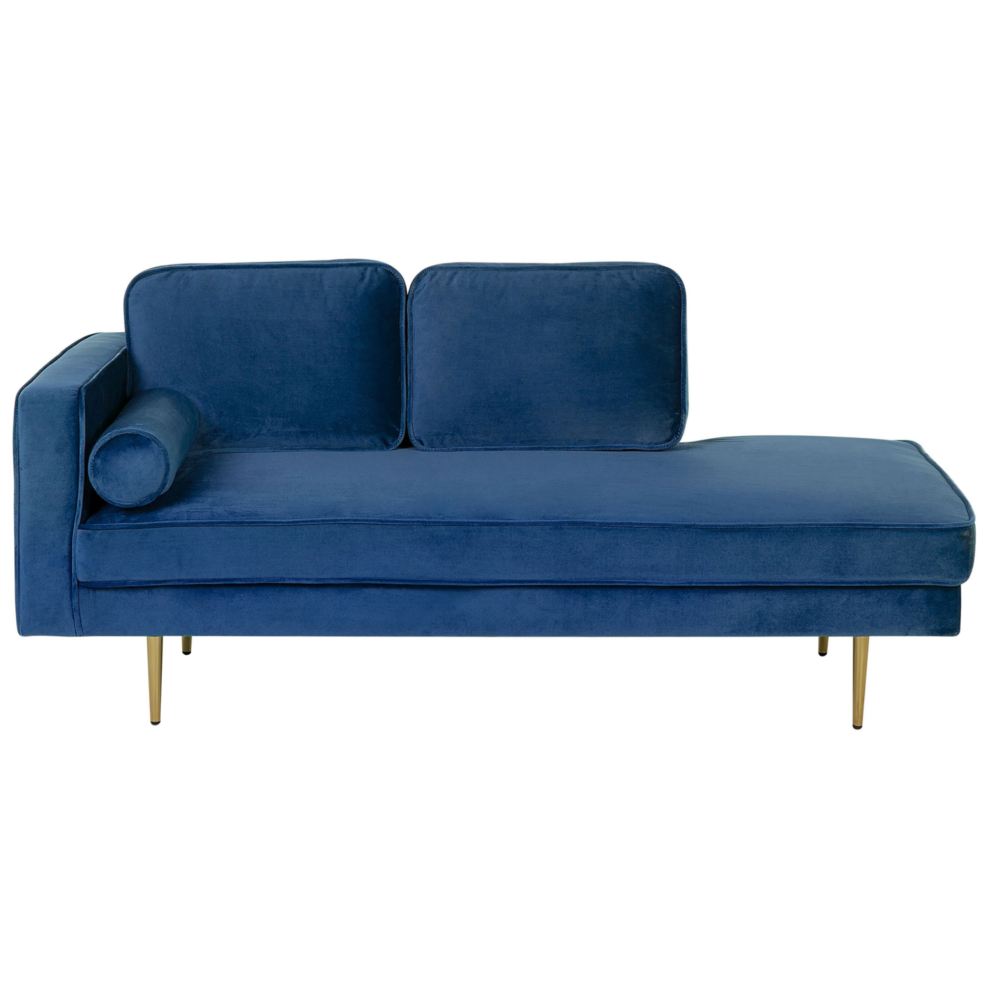 FantasDecor Copri Chaise Longue In Velluto Morissimo Lavabile In Lavatrice - Nero - 4
