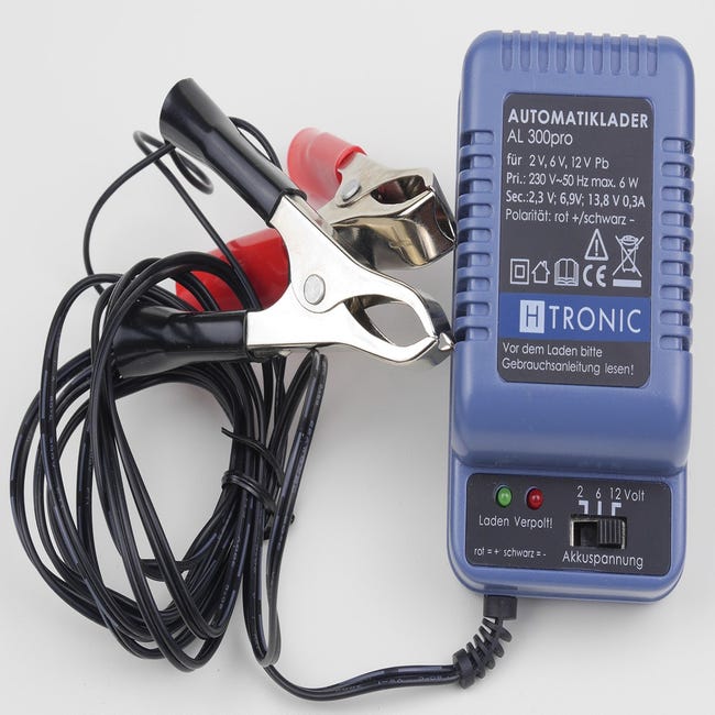 Chargeur pour batterie au plomb 1248217 AL-300 PRO 2V, 6V, 12V, charge I-U  pour accus en plomb-acide, plomb-gel, plomb