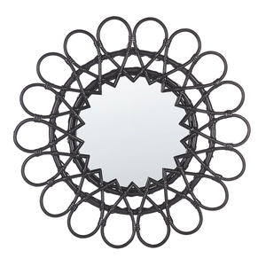 Specchio da parete rotondo rattan chiaro ⌀ 60 cm Tagolu