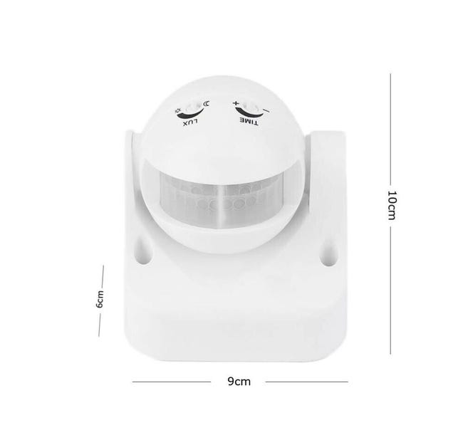 MINI LAMPADA BATTERIE 6 LED PIR INFRAROSSI di MOVIMENTO + SENSORE CREPUSCOLARE MINI LAMPADA BATTERIE 6 LED PIR INFRAROSSI di MOVIMENTO + SENSORE CREPUSCOLARE