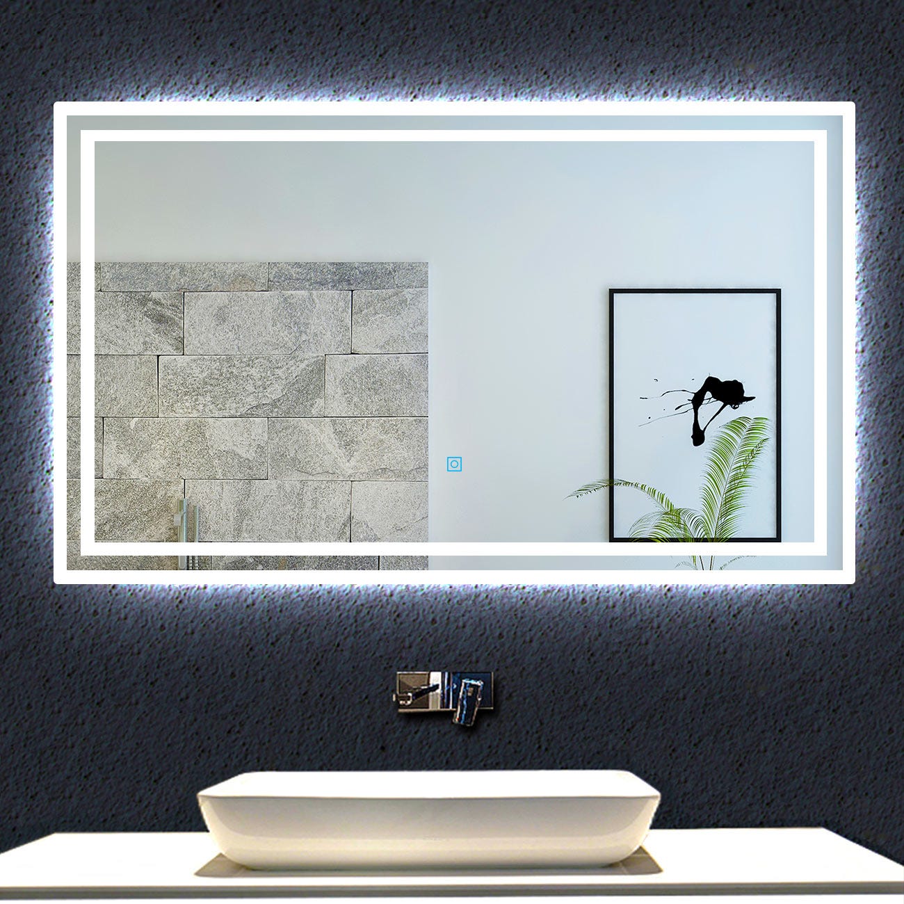 Ocean Miroir salle de bain LED avec éclairag + miroir mural cosmétique –  Océan Sanitaire