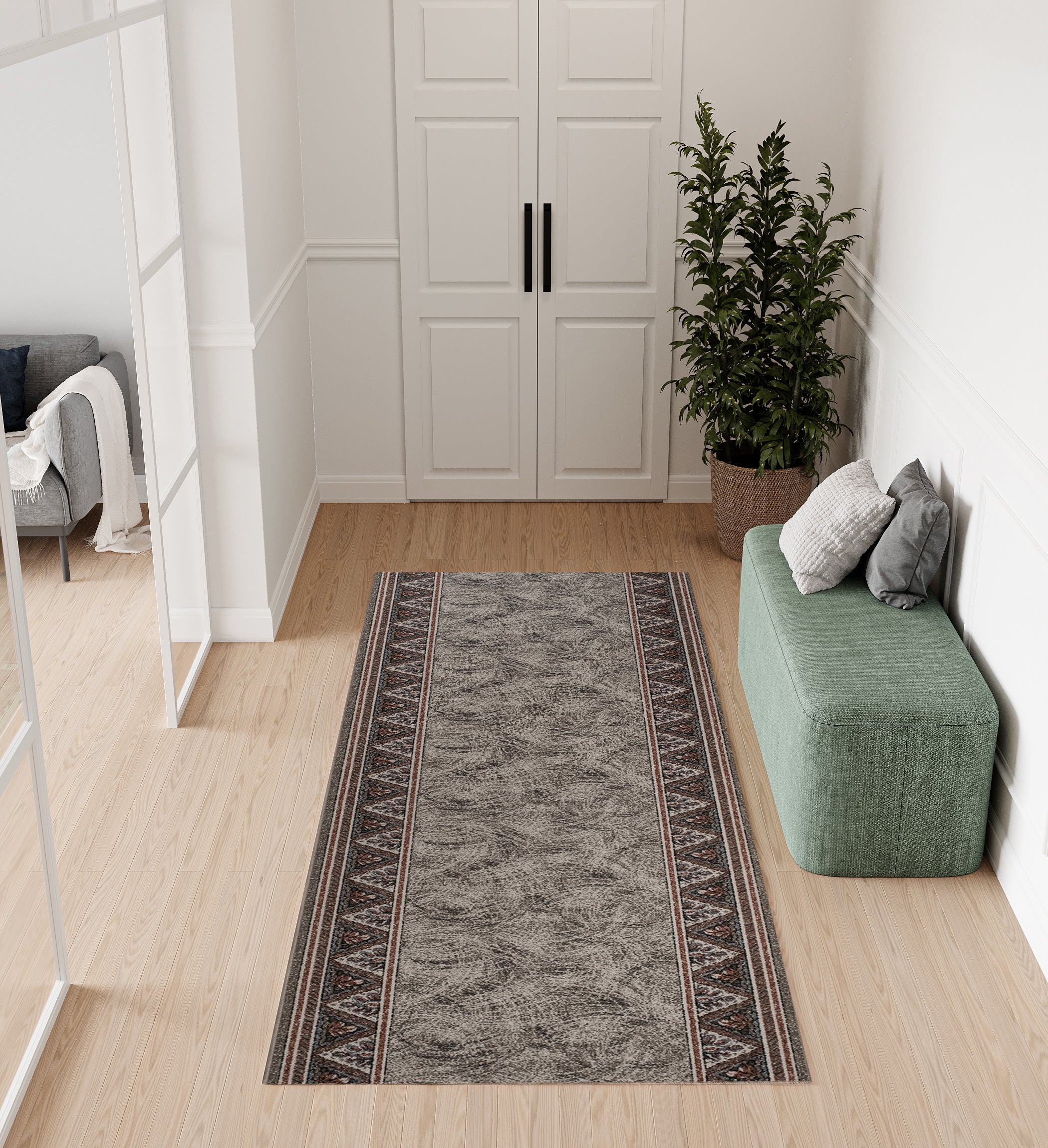 Idee per la decorazione del corridoio con tappeti