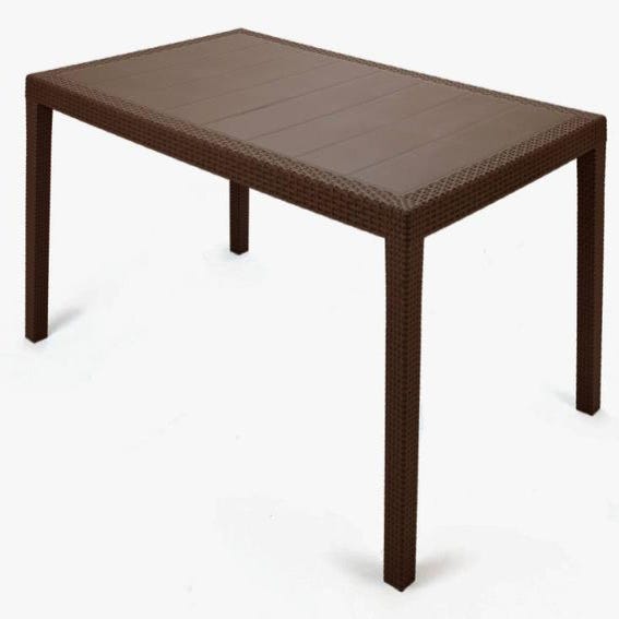 VidaXL Tavolino Da Giardino Moka 78x55x38 Cm – Plastica Resistente Alle Intemperie, Leggero