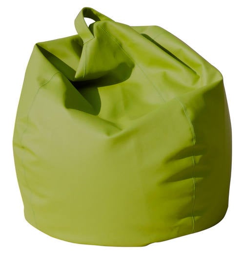 Pouf a sacco elegante, colore verde, Misure 80 x 120 x 80 cm