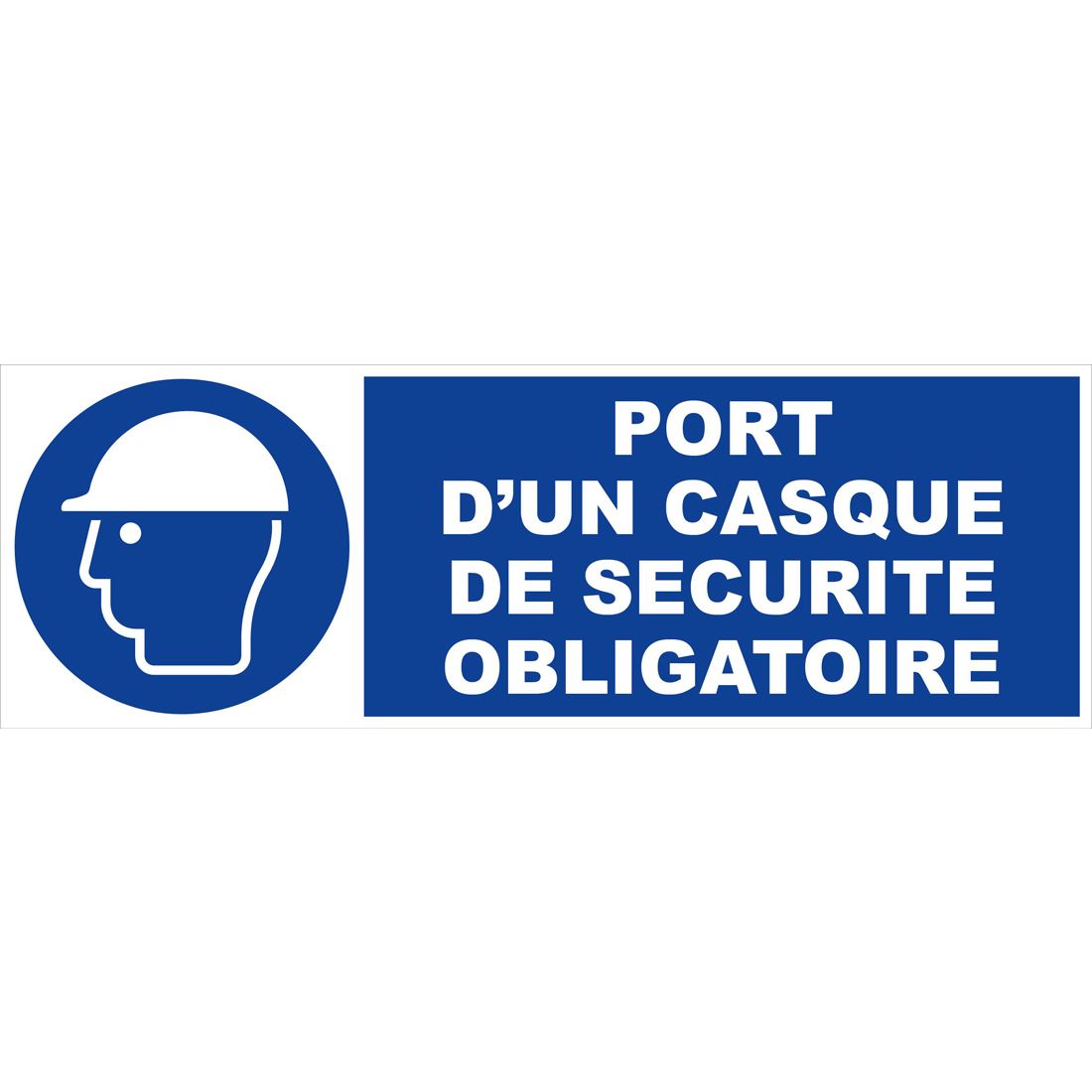 Panneau Dobligation Rectangulaire X Mm Port Du Casque Novap Leroy Merlin