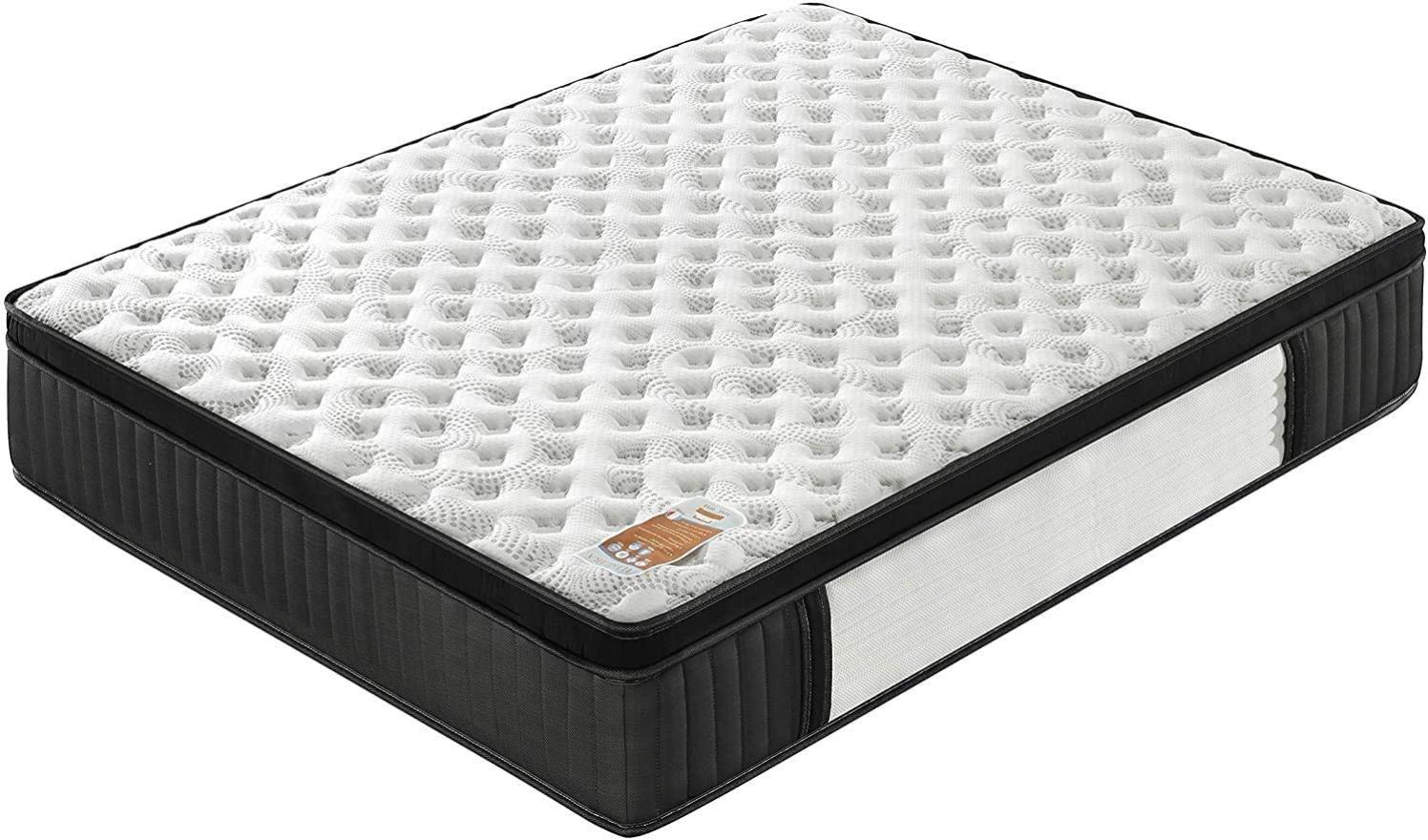 Materasso 140x200 Cm Memory Foam Con Molle Insacchettate - Spessore 25 Cm, 7 Zone Di Comfort, Sostegno Moderato Antipressione - 3