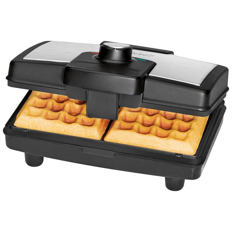 finitura opaca maniglia con dispositivo di chiusura Piastra per waffle 2 in 1 con rivestimento antiaderente per cottura e tostapane ADE KG2006 