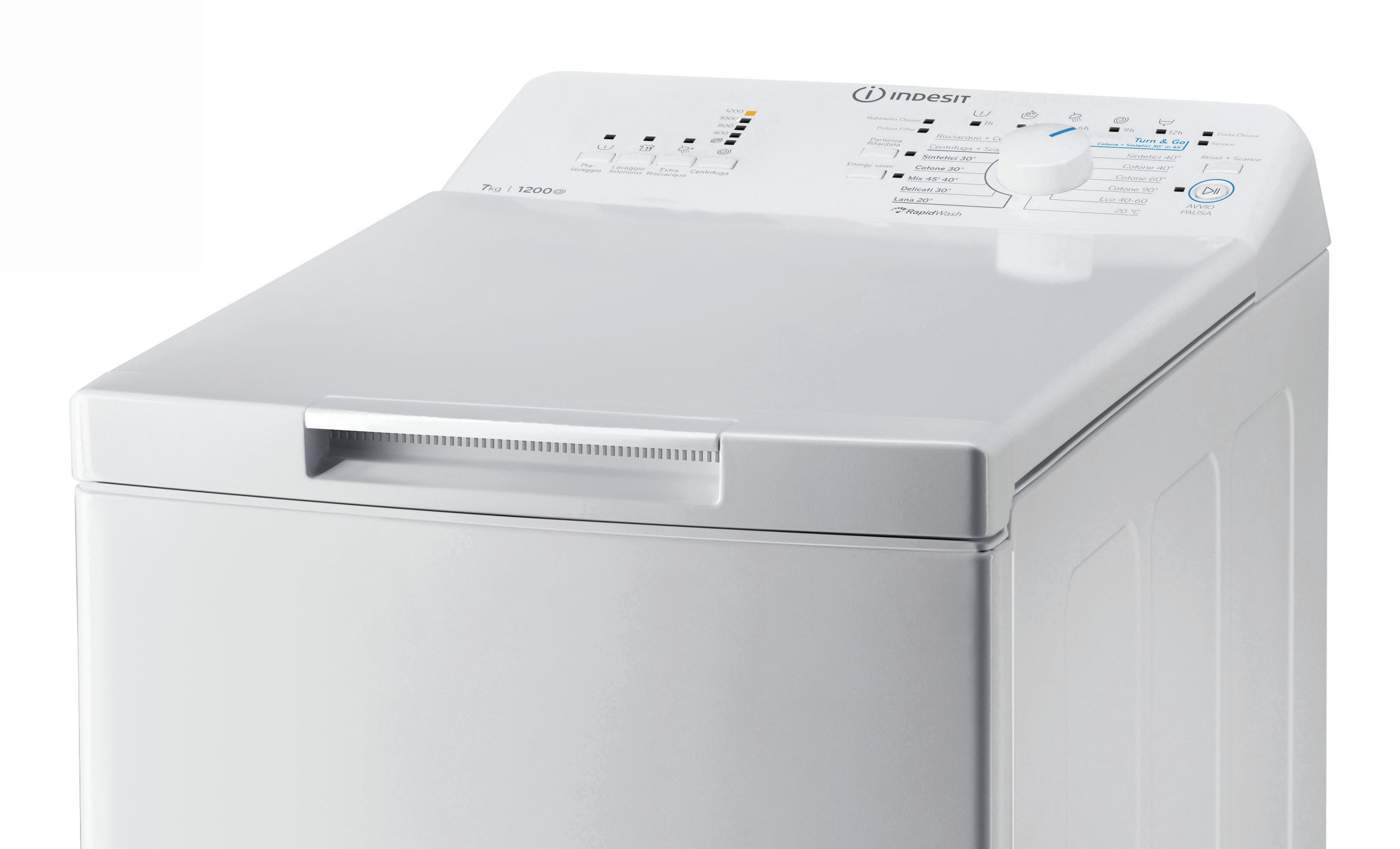 Indesit BTW L72200 IT/N lavadora Independiente Carga superior 7 kg 1200 RPM  E Blanco