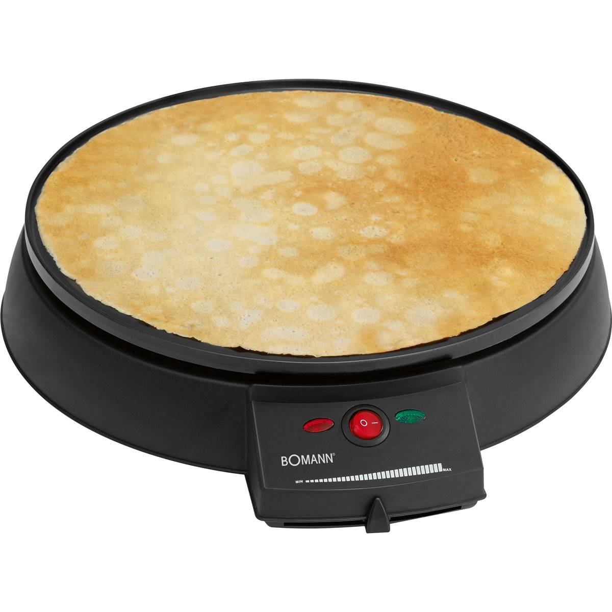 Piastra per Crepes Maker crepiera scalda piadne elettrica antiaderente 29cm  Bomann Nero 900 CM 2221