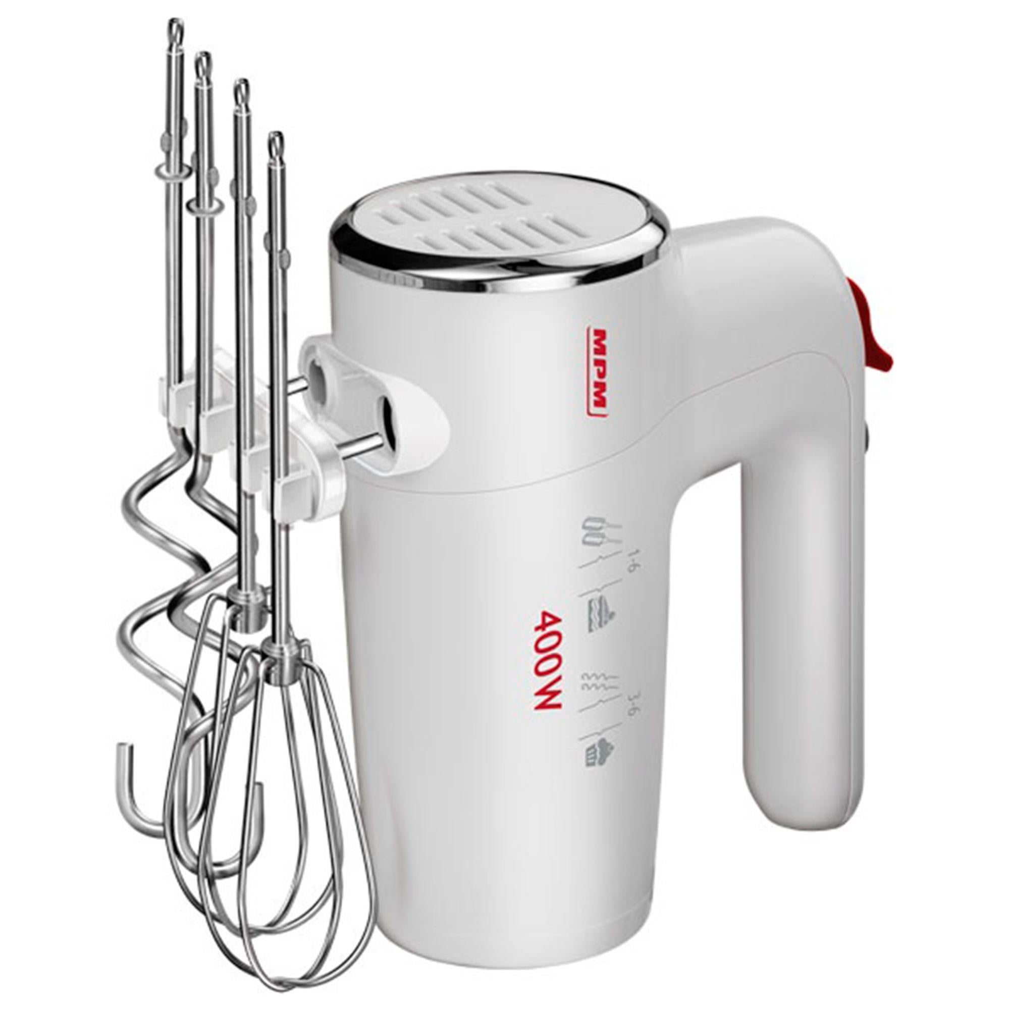 Mélangeur à Pâtisserie avec Bol Rotative 3,4 L, 5 Vitesses Turbo MPM MMR-16Z 750W Blanc - Electroménager