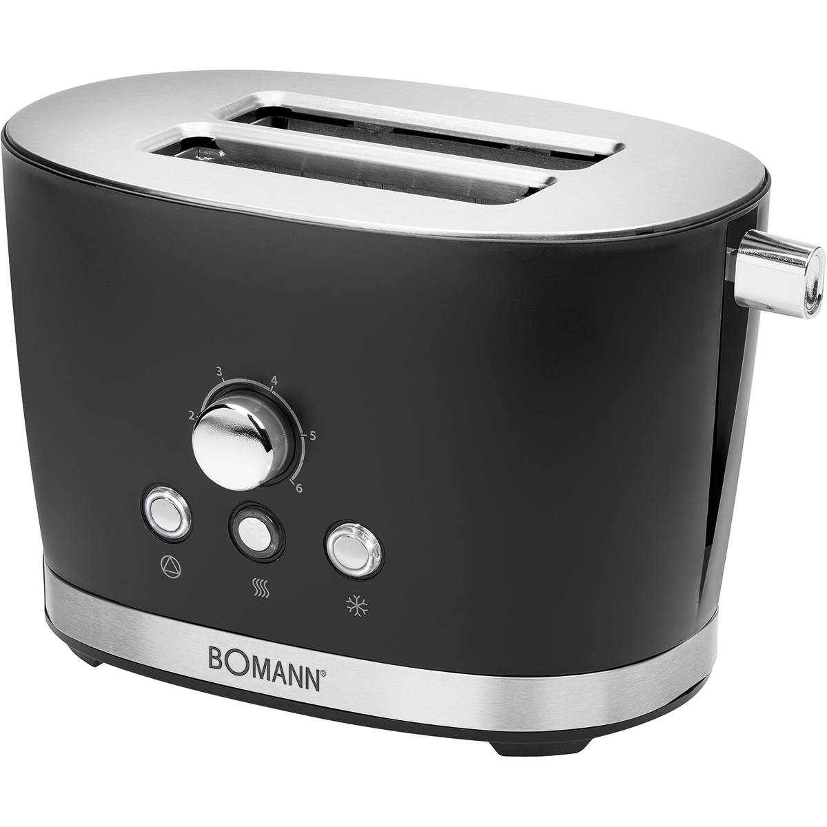 Grille Pain vintage noir Toaster 2 fentes Bomann Noir850W TA 3005