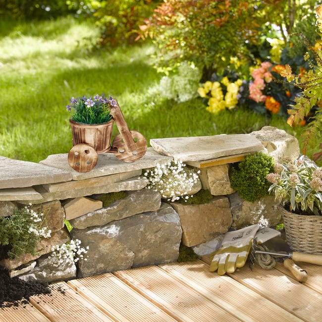 Relaxdays Pot de fleurs vélo, décoration jardin, extérieur, pour plantes,  HxLxP : env. 25 x 30 x 16,5 cm, bois, nature