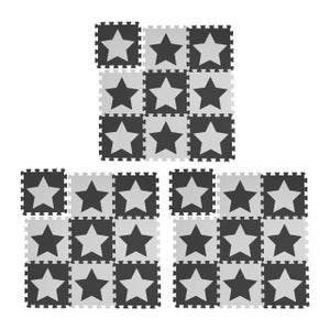 Tapis puzzle en mousse bébé gris 180x120 NORDIC