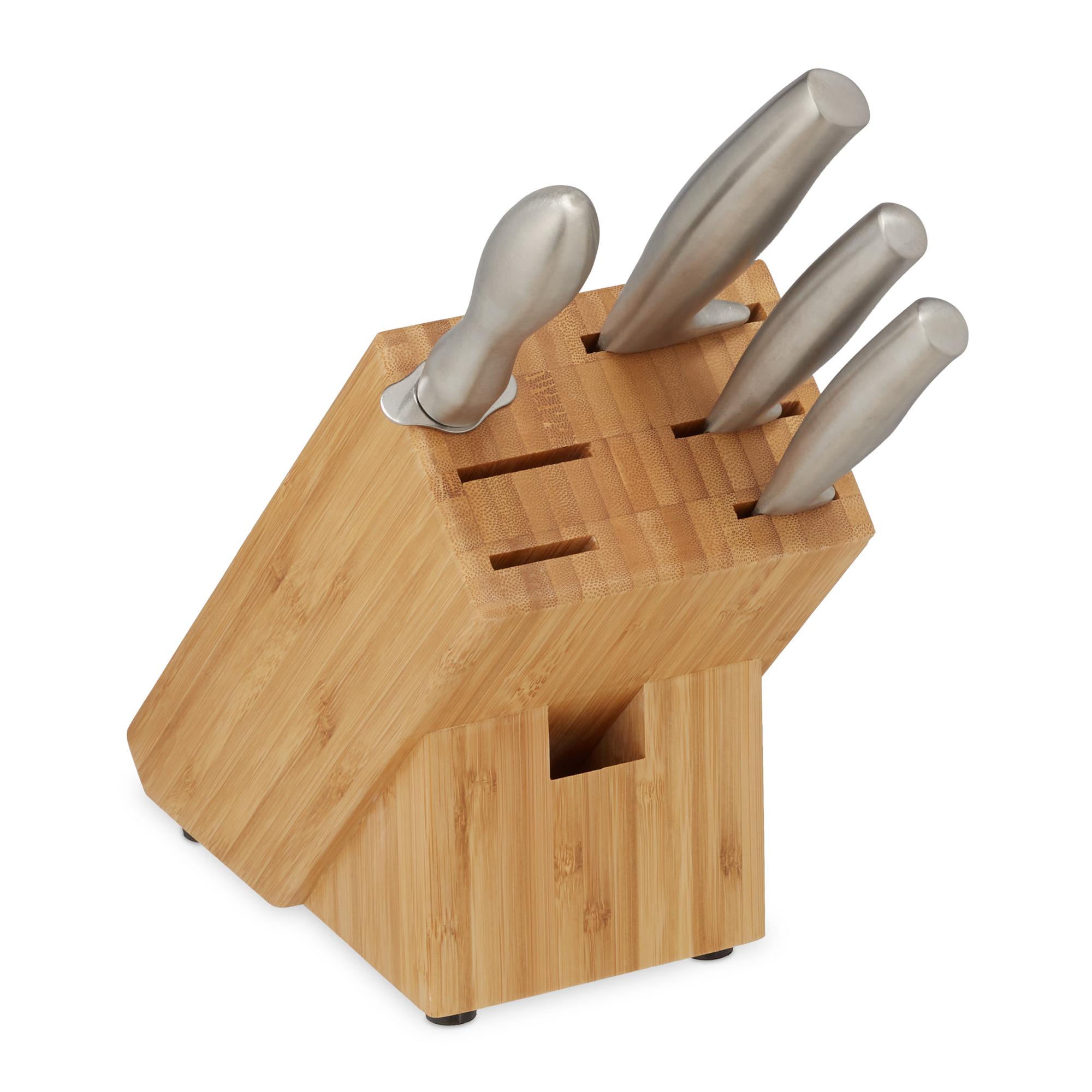 Hanseküche ceppo portacoltelli magnetico in legno di acacia - portacoltelli bifacciale senza