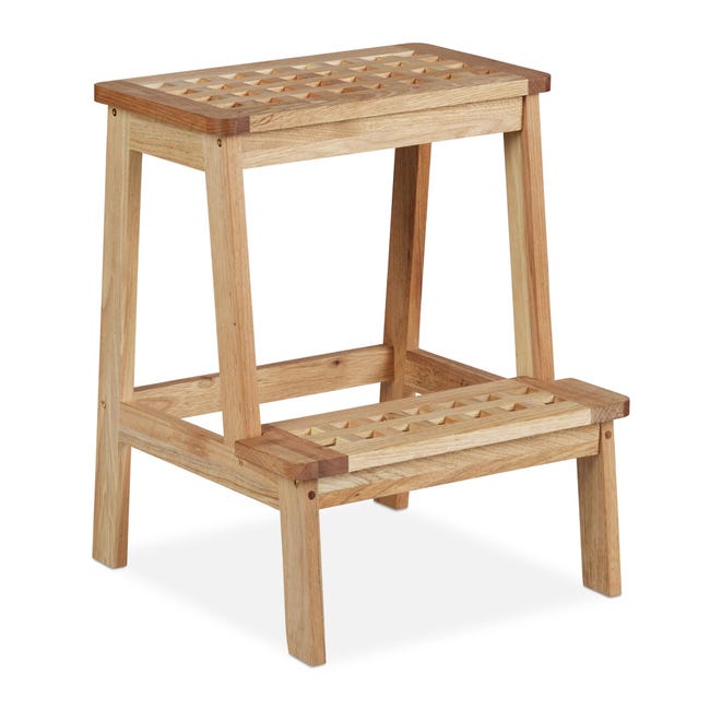 Relaxdays Sgabello a Scaletta in Legno di Noce, 2 Gradini | WhichOne Relaxdays Sgabello a Scaletta in Legno di Noce, 2 Gradini | WhichOne