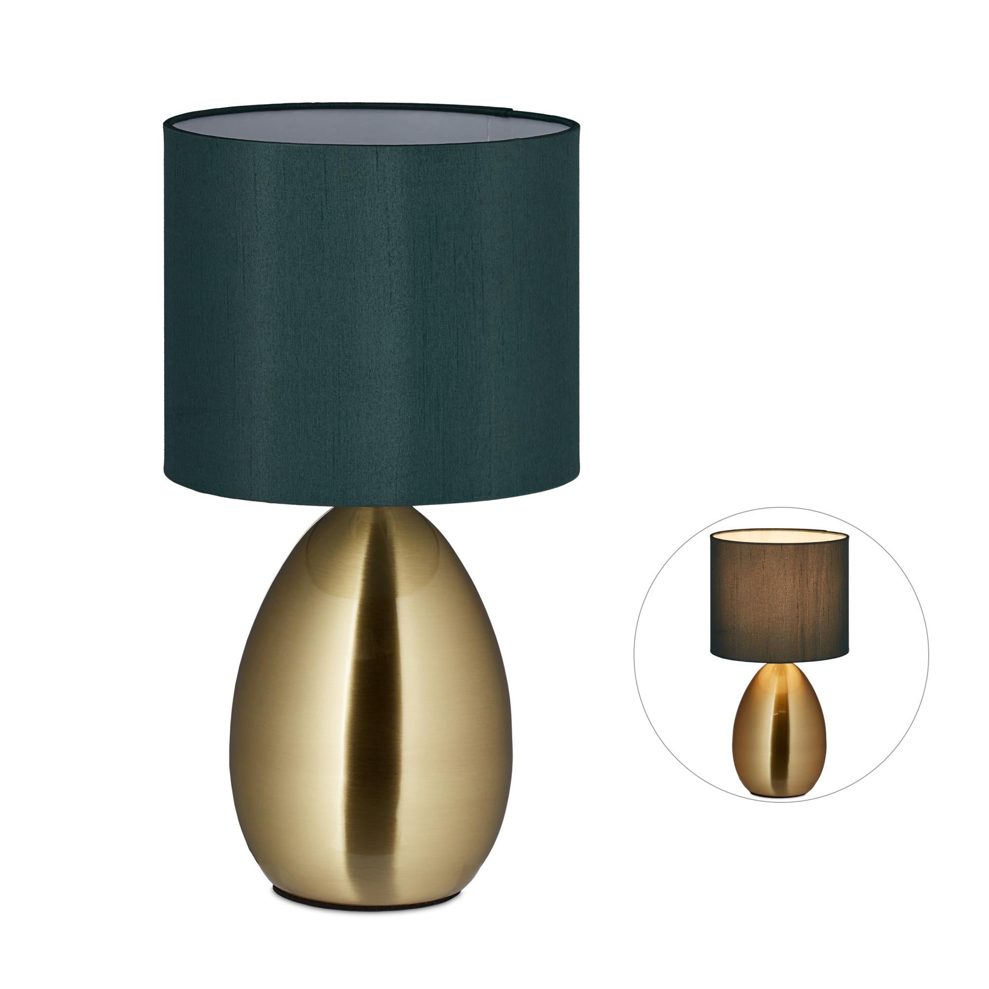 Relaxdays Lampada da Tavolo, Abat Jour con Funzione Touch e | WhichOne