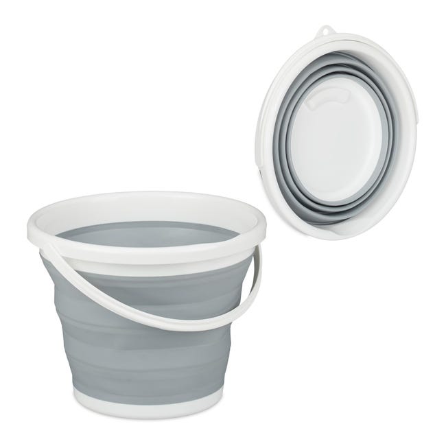 Secchio Pieghevole 20L Per Campeggio - Azzurro, Impermeabile E Multiuso Per Esterni - Foto 8