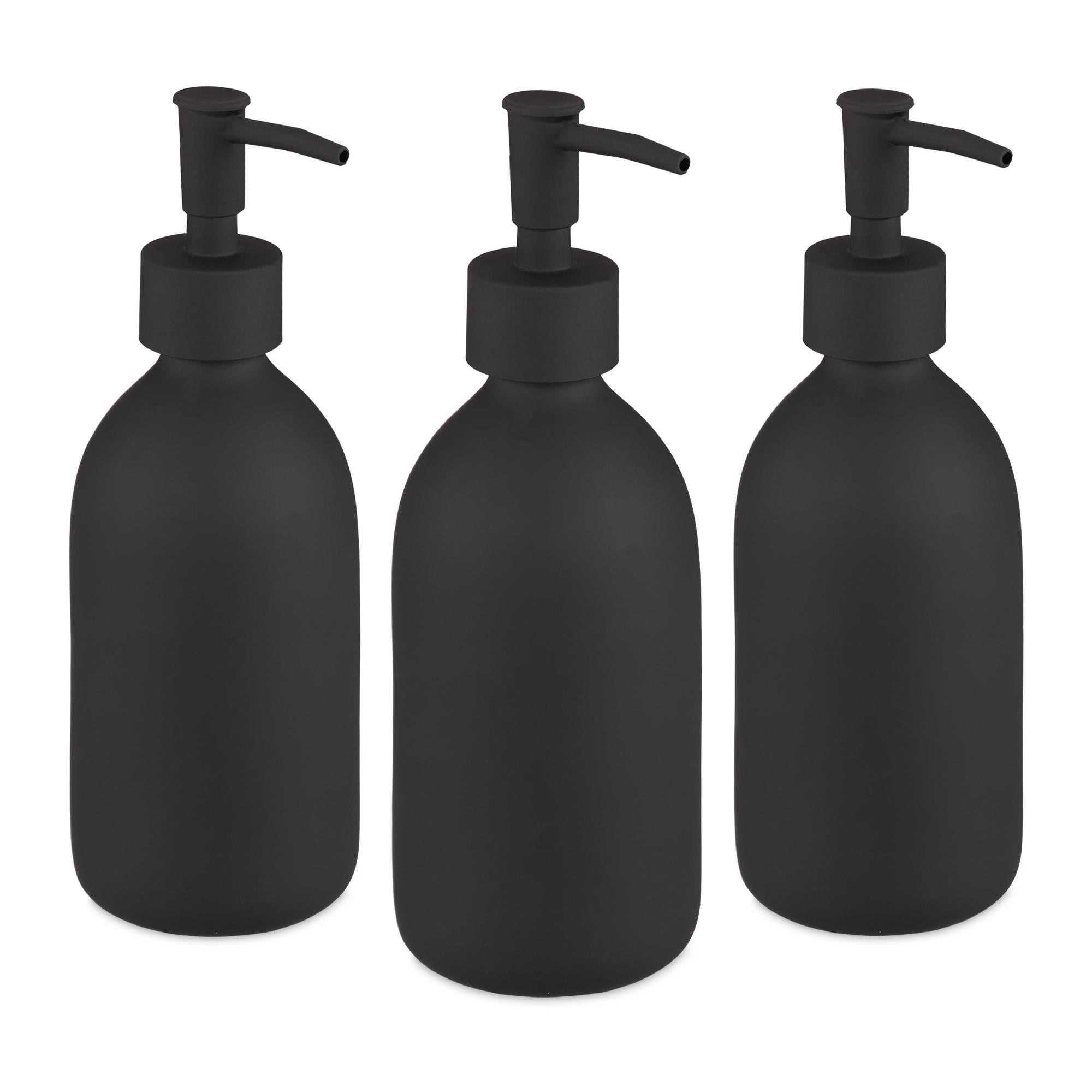 Dispenser di Sapone, Erogatore Ricaricabile, Accessori Bagno, WC, Cucina, Acciaio Spazzolato, 300 ml, Argento, Relaxdays | Leroy Merlin