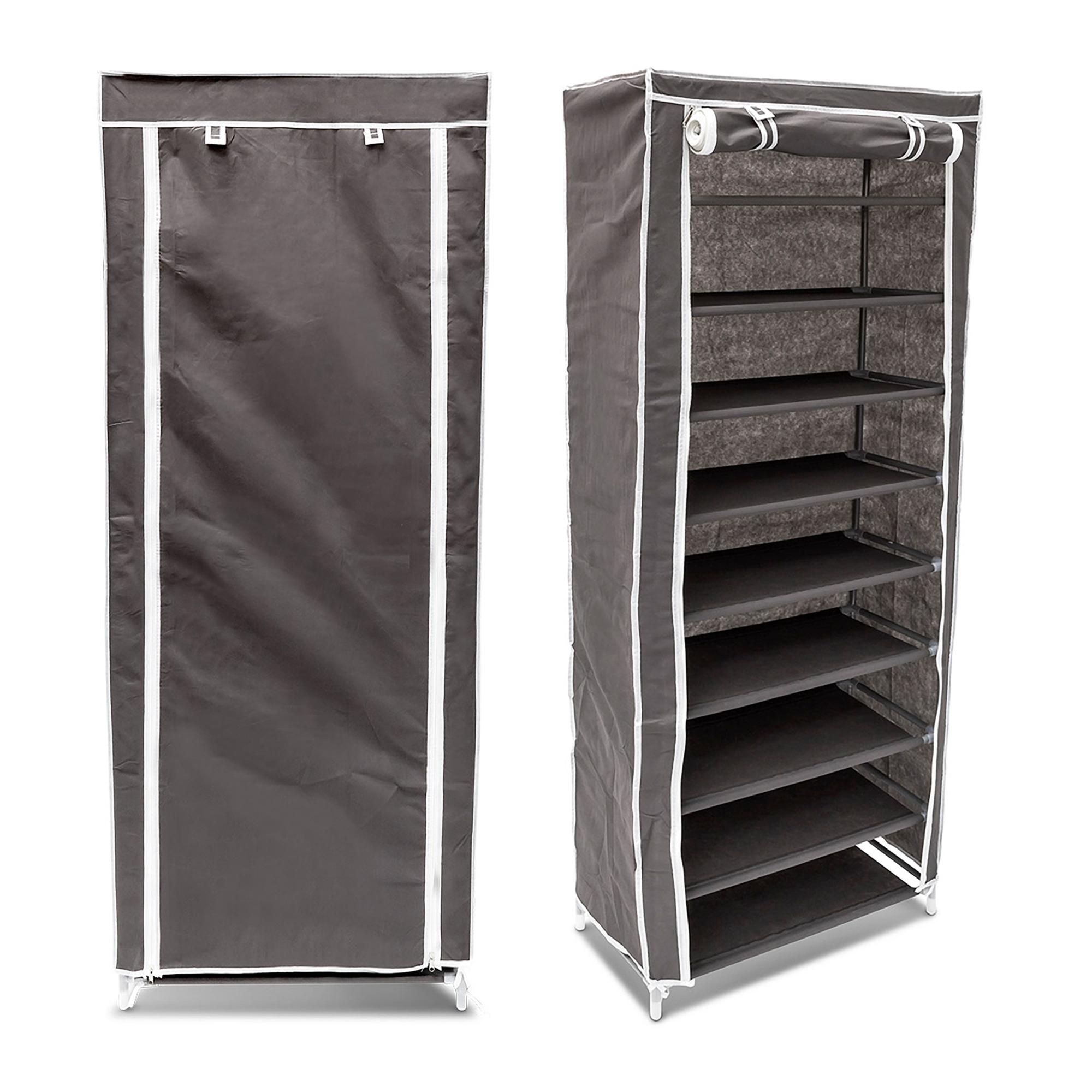 Cassettiera Con Ruote Relaxdays – 5 Cassetti In Stoffa, Struttura In Acciaio, Ripiano In MDF, 96,5x58x30 Cm, Grigio, Per Camera E Corridoio