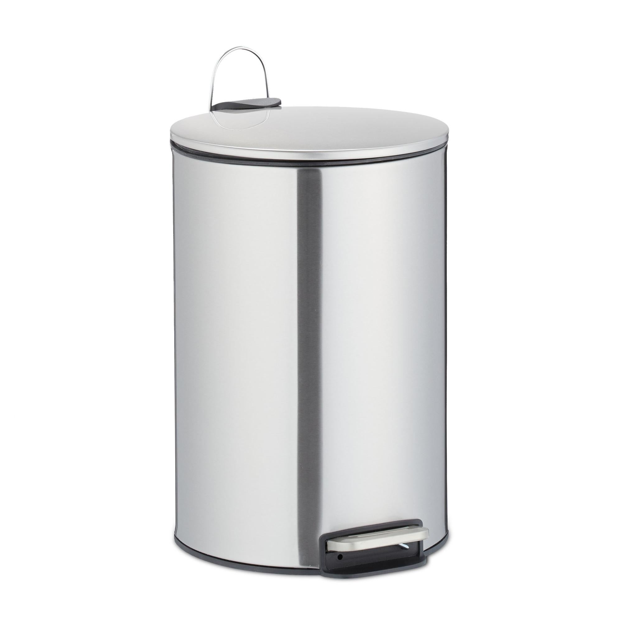 Poubelle Salle De Bain 3L Avec Pédale - Acier Inoxydable, Fermeture Soft-Close - TATAY