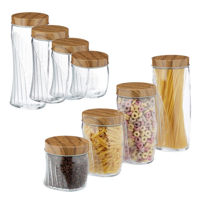 CLIDOR Barattoli con coperchio, rettangolari – Set da 8 pezzi – 5,2 l CLIDOR Barattoli con coperchio, rettangolari – Set da 8 pezzi – 5,2 l