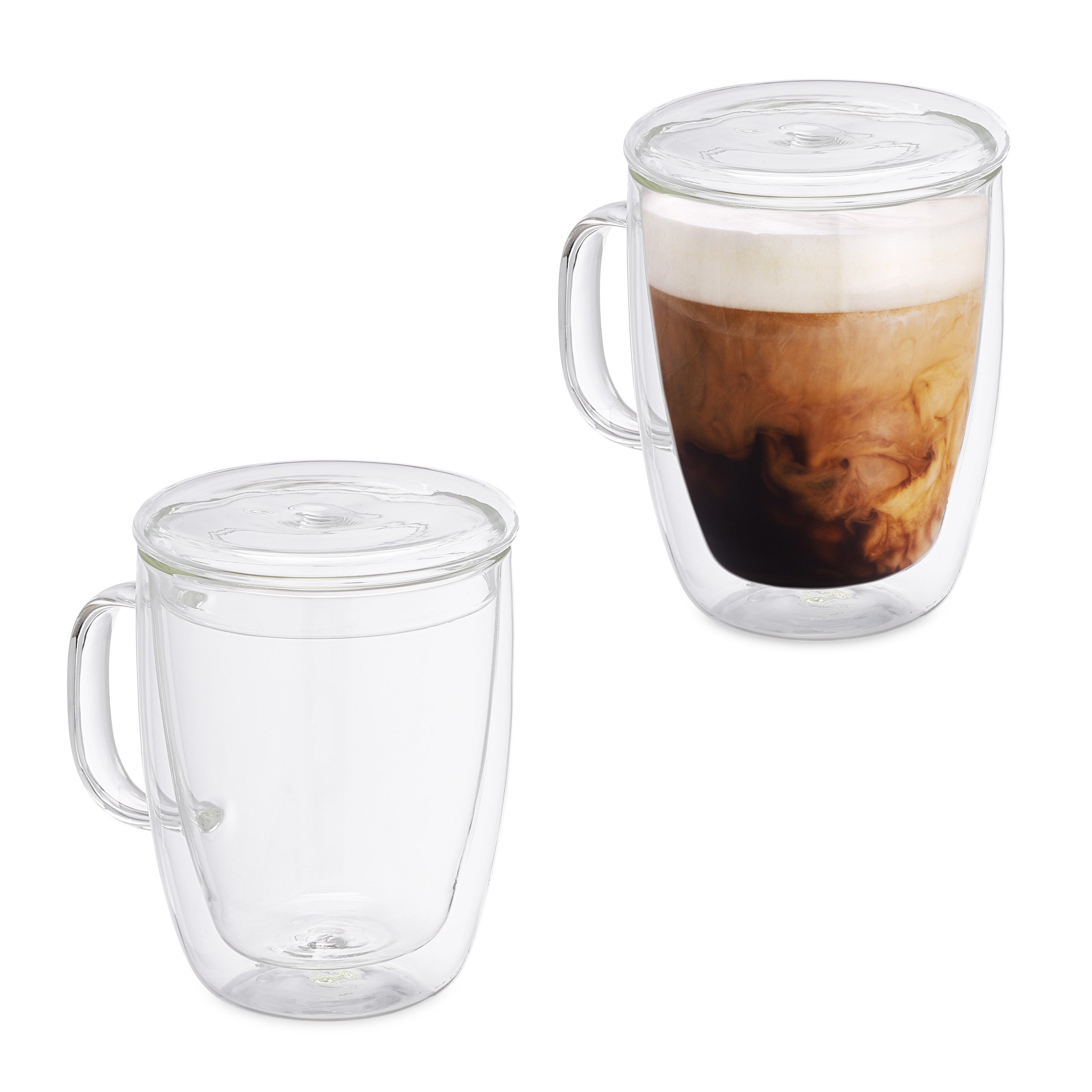PINNY tazza da caffè in vetro a doppio strato tazze trasparenti resistenti  al calore bicchieri da latte in borosilicato con manico - AliExpress