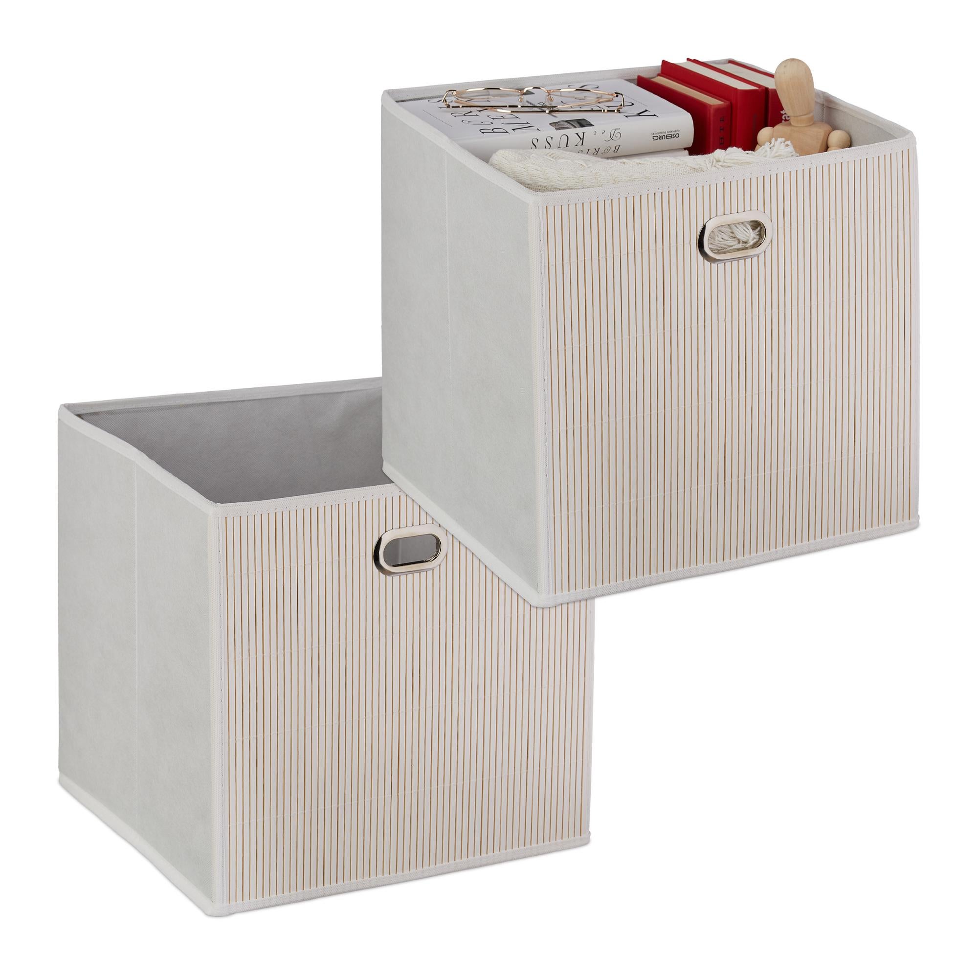 Contenitore Portaoggetti In Bamb&ugrave; Relaxdays - Impilabile, 7x23x15cm, Per Bagno E Cucina